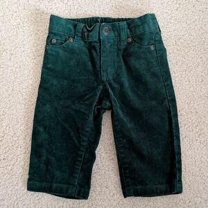 Janie And Jack Green Corduroy Pants Size 3-6 M